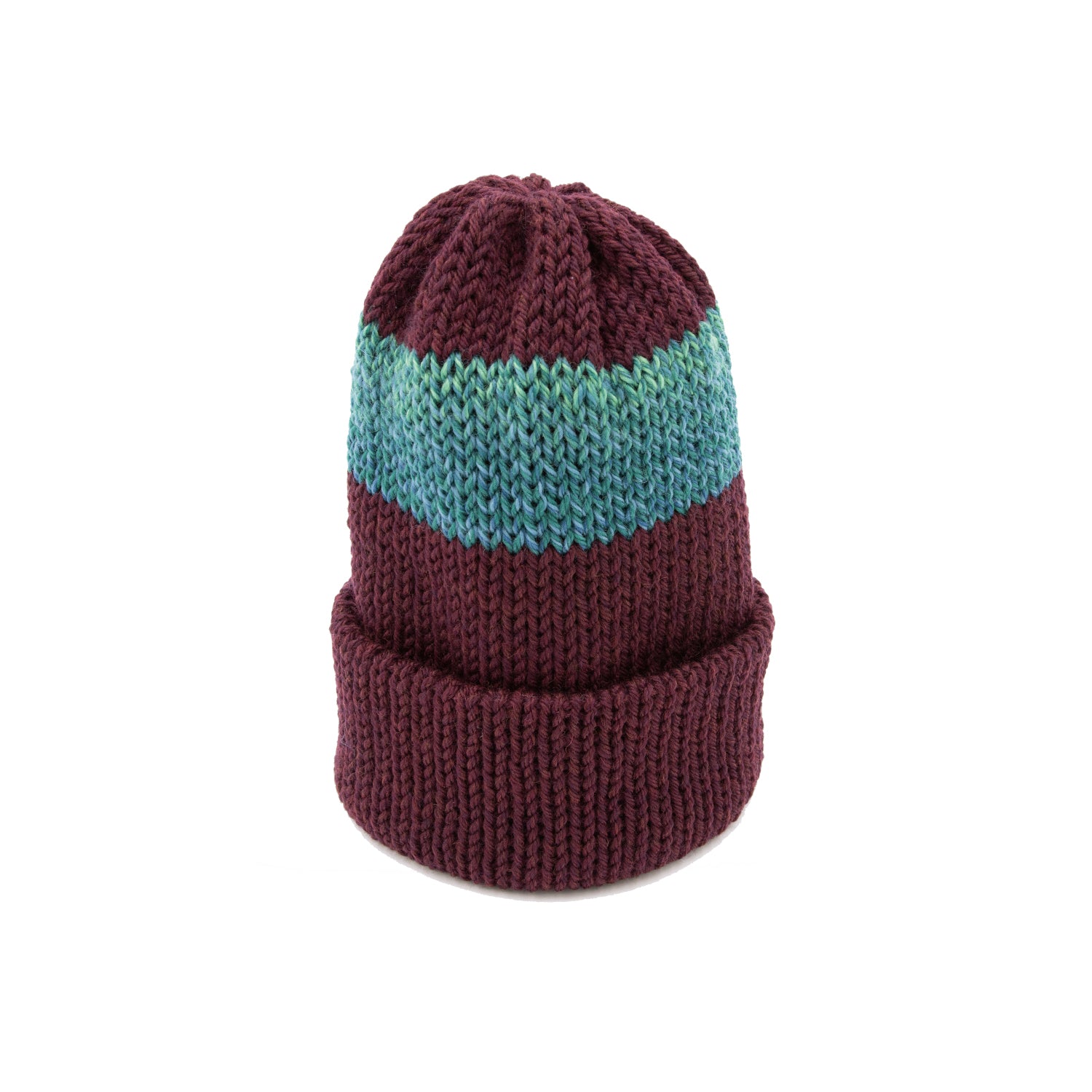 Short Stack - Adult Unisex - merlot heather/toothpaste green fade