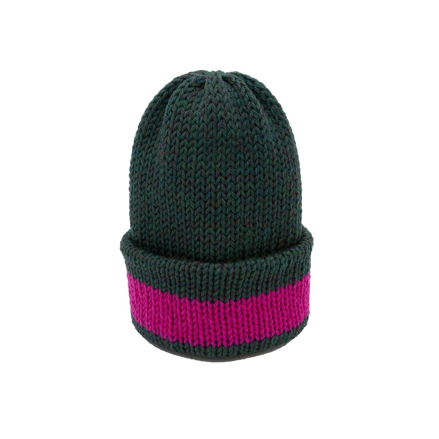 Short Stack - Adult Unisex - heathered rainforest green/dragonfruit